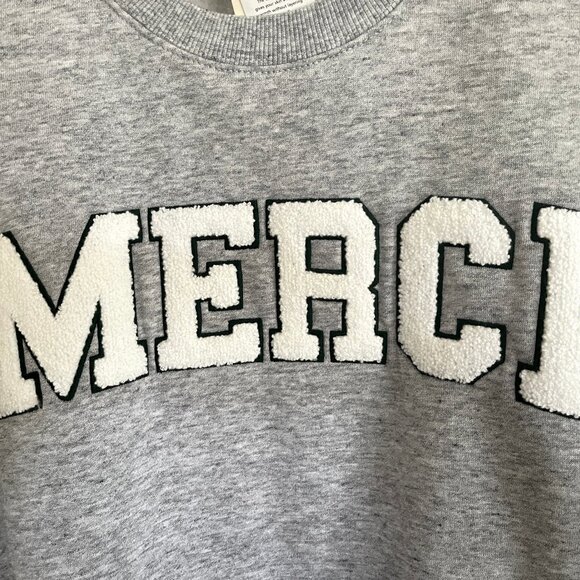 Reflex Womens MERCI Gray Crewneck Sweatshirt_S_NWT - Picture 3 of 4